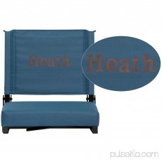 Flash Furniture Personalized Grandstand Comfort Seats by Flash with Ultra-Padded Seat in Black 565710531